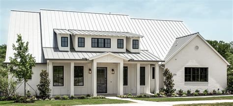 white painted brick house with metal roof|brick house metal roof pictures.